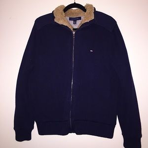 Tommy Hilfiger Sherpa-Lines Navy Jacket